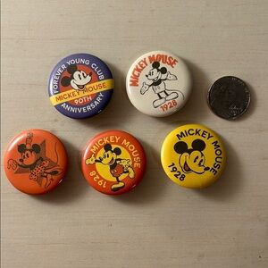 Mickey Mouse Collectible Button Set